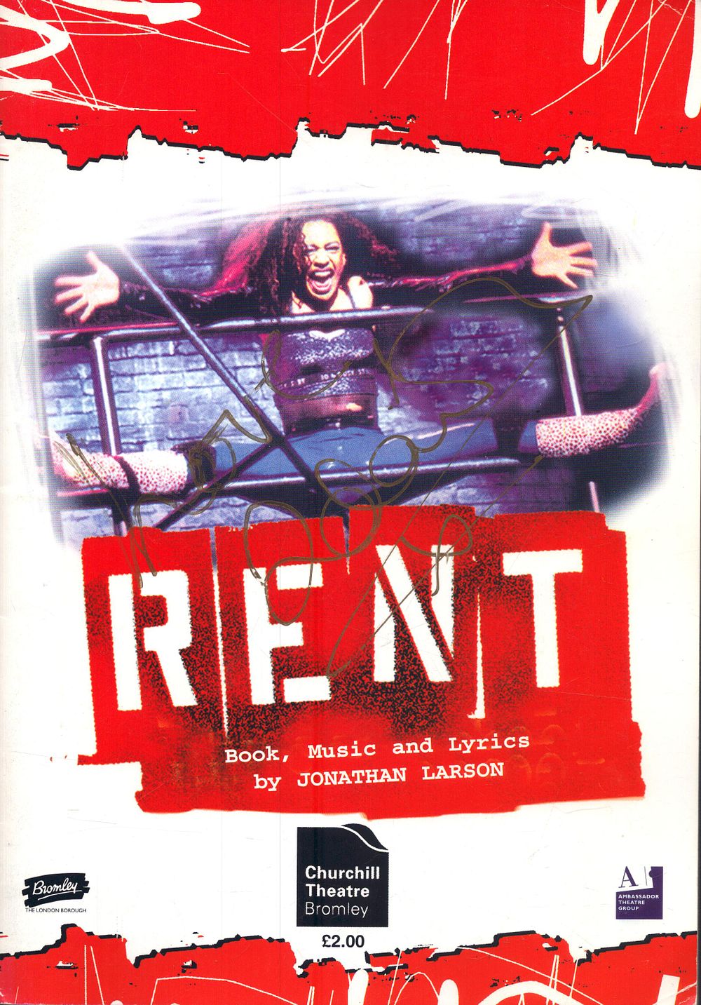 Lot 307: Rent Churchill Theatre multi signed programme includes Wendy...