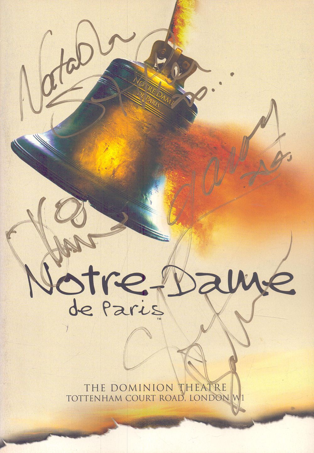 Lot 311: Notre Dame de Paris multi signed Dominion Theatre...