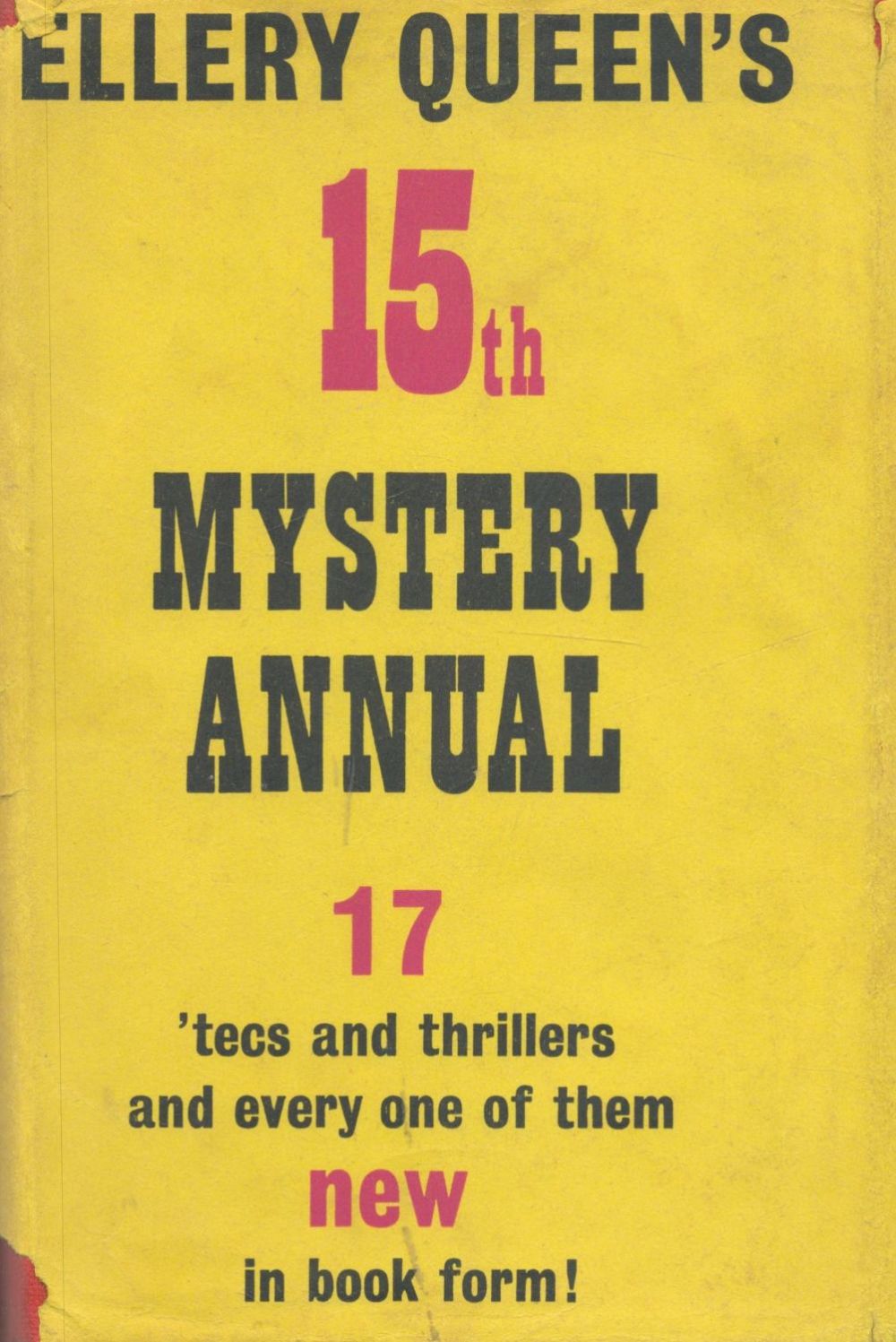Lot 426: Ellery Queen Ellery Queen's 15th Mystery Annual torn...