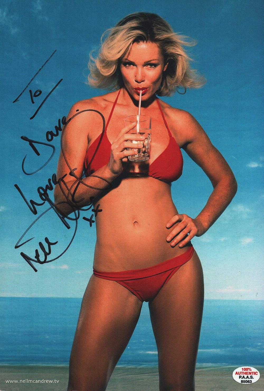 Lot 386: Nell McAndrew signed 8x6inch promo photo image signed...