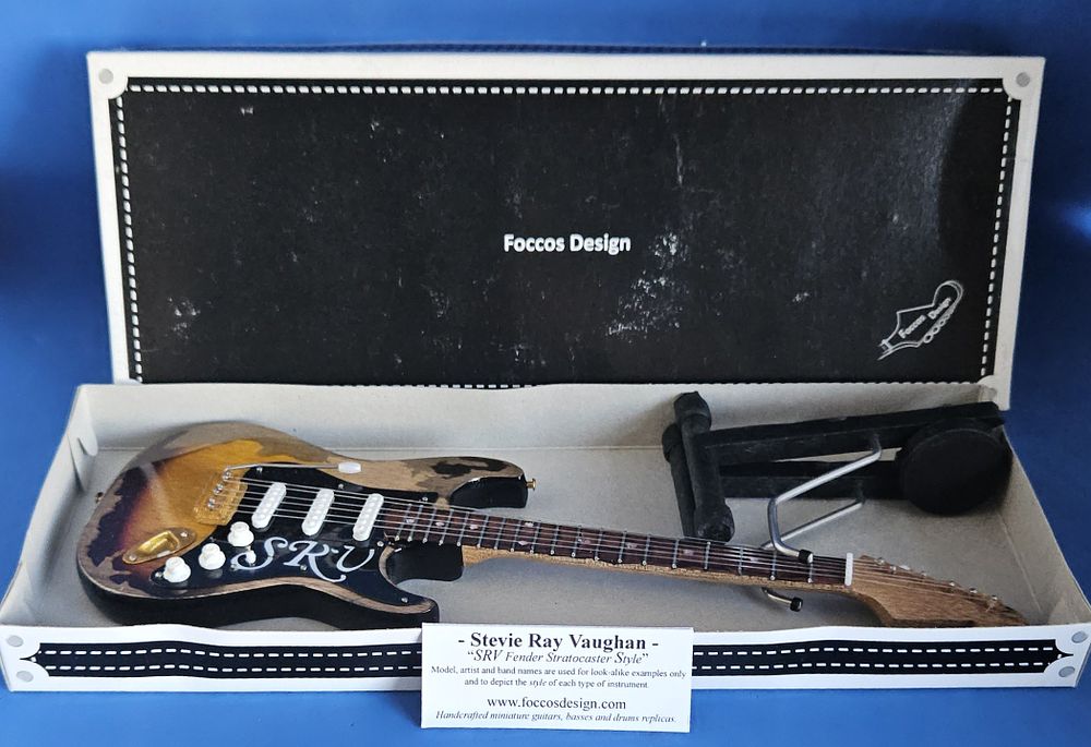 Lot 479: Stevie Ray Vaughan "STV Fender Stratocaster Style" miniature...