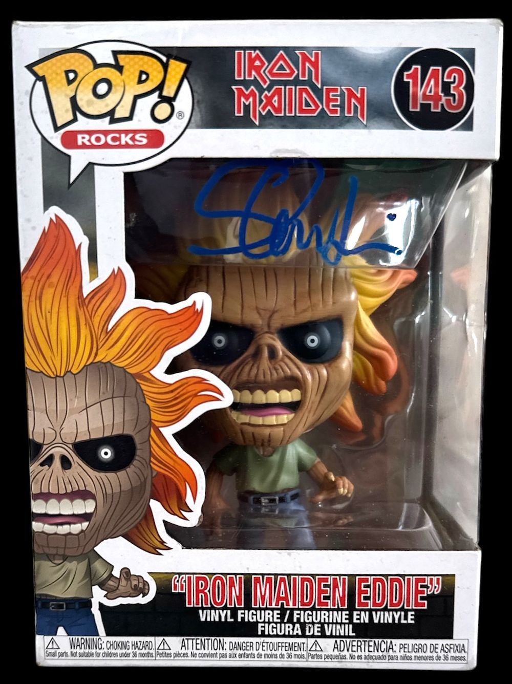 Lot 504: Steve Harris Iron Maiden Signed Iron Maiden Eddie...