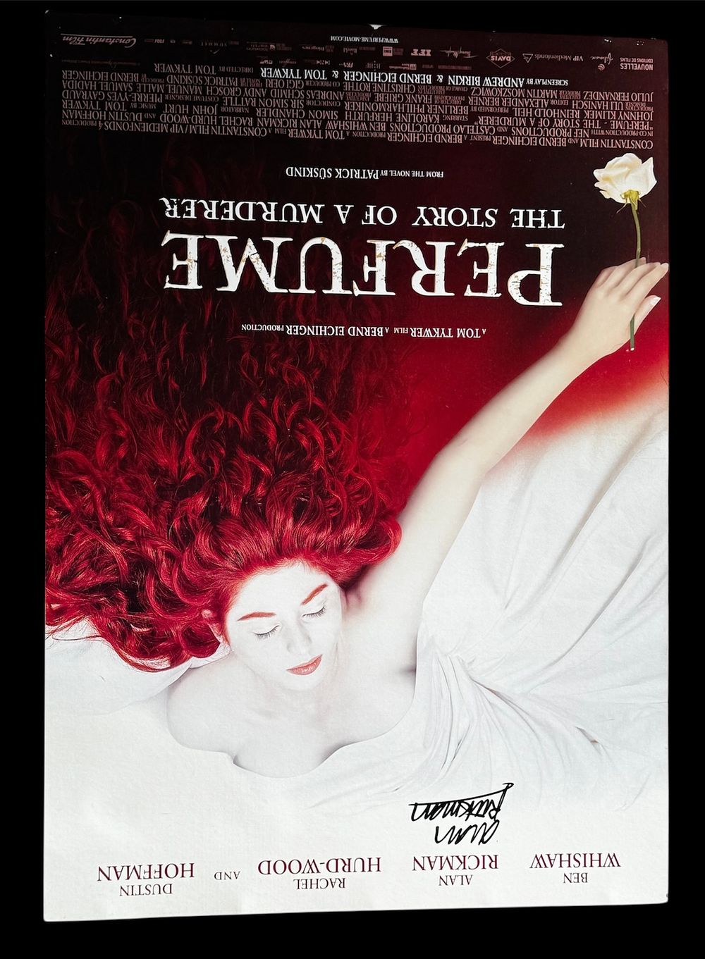 Lot 506: Alan Rickman signed Perfume Movie poster. Printed on...