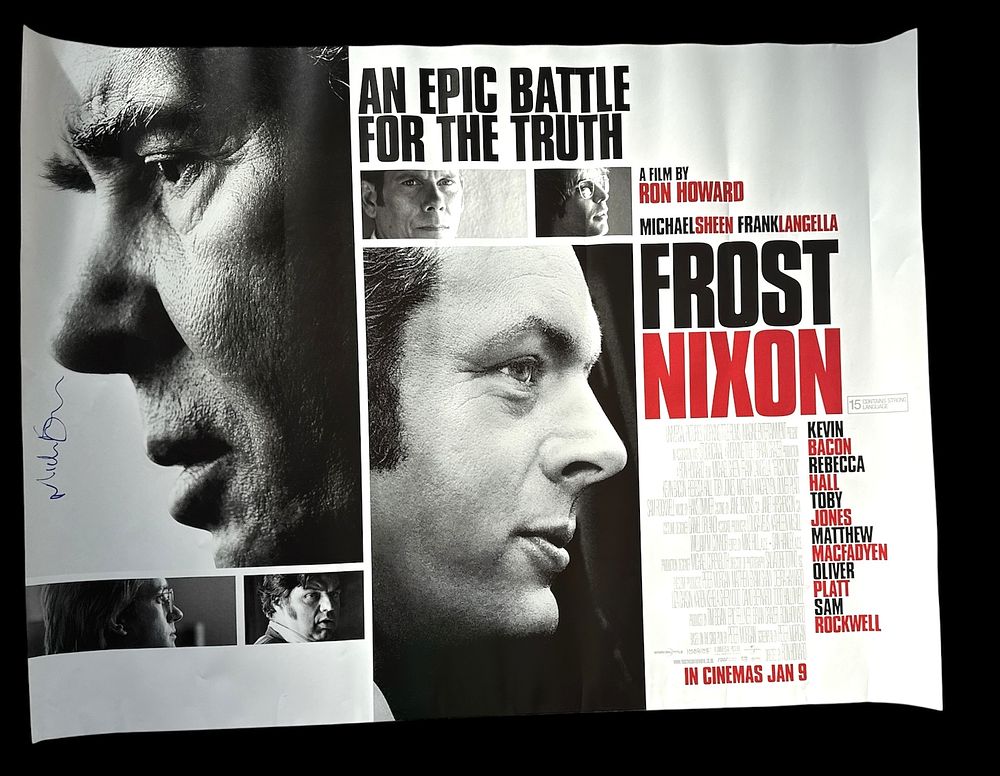 Lot 507: Michael Sheen signed movie Poster of the Frost...