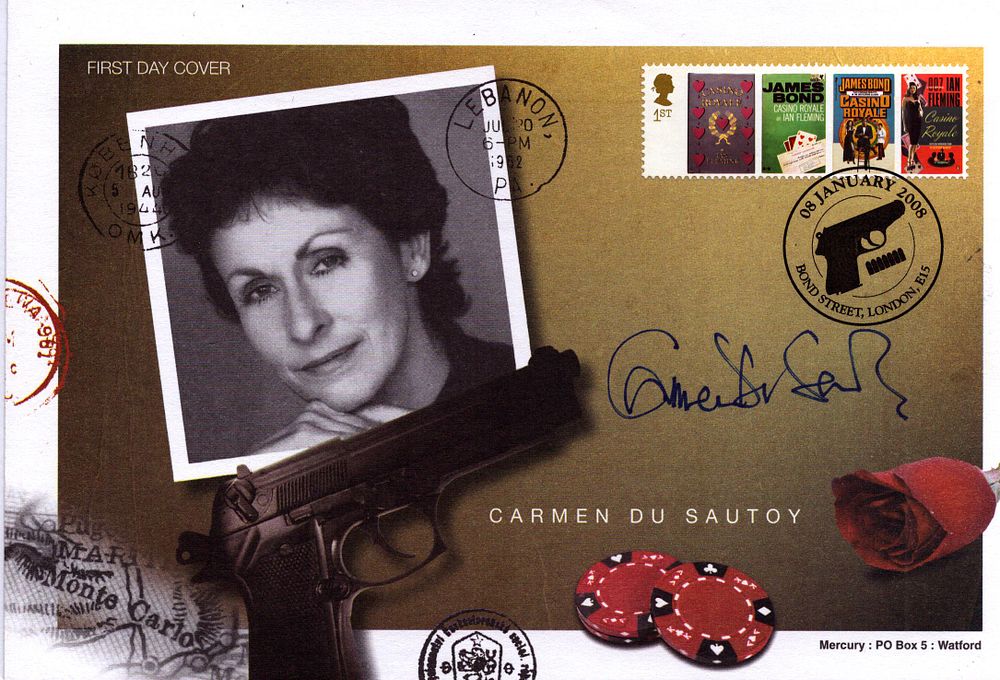Lot 518: Carmen Du Sautoy signed James Bond FDC.