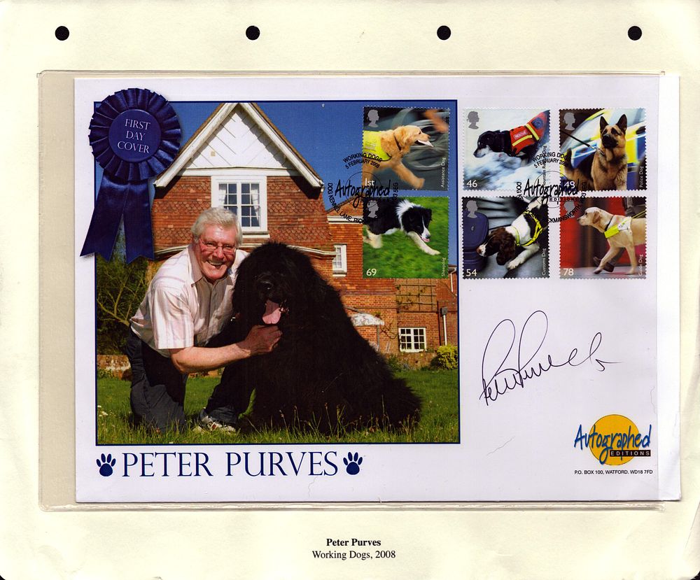 Lot 524: Peter Purves signed FDC Working Dogs 2008.
