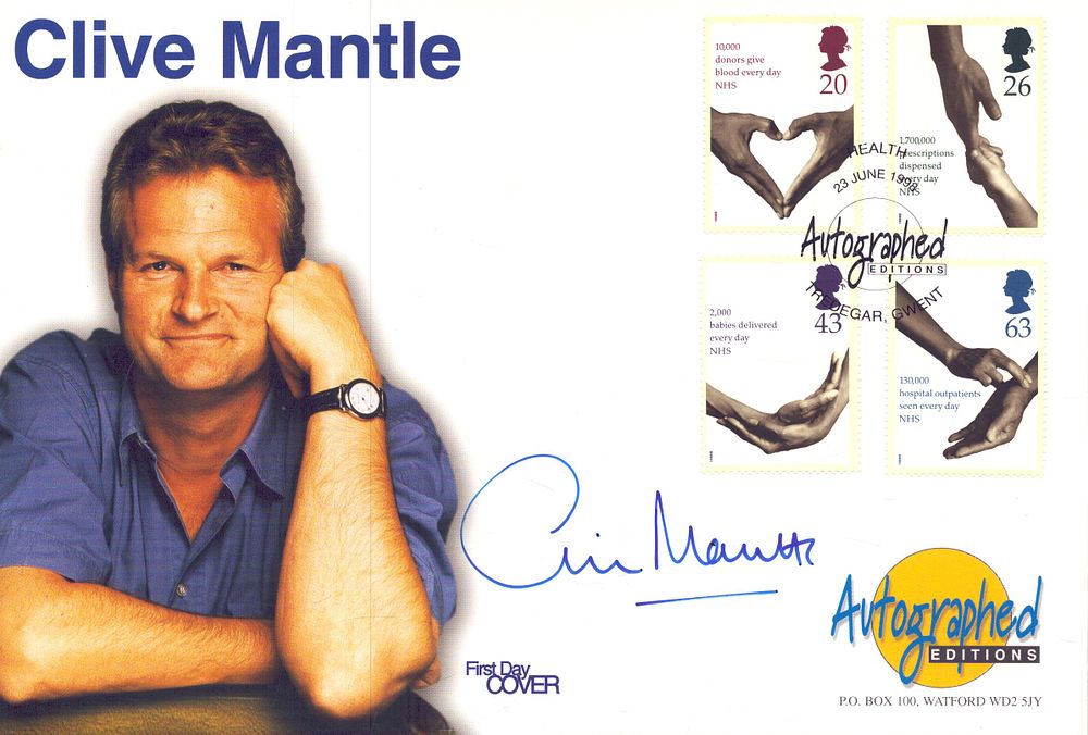 Lot 583: Clive Mantle signed Autographed FDC, stamped June 1998.