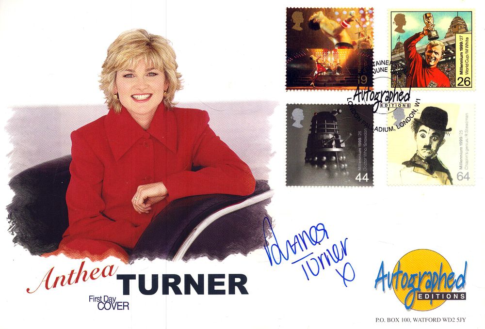 Lot 593: Anthea Turner signed Autographed FDC, stamped June 1999.
