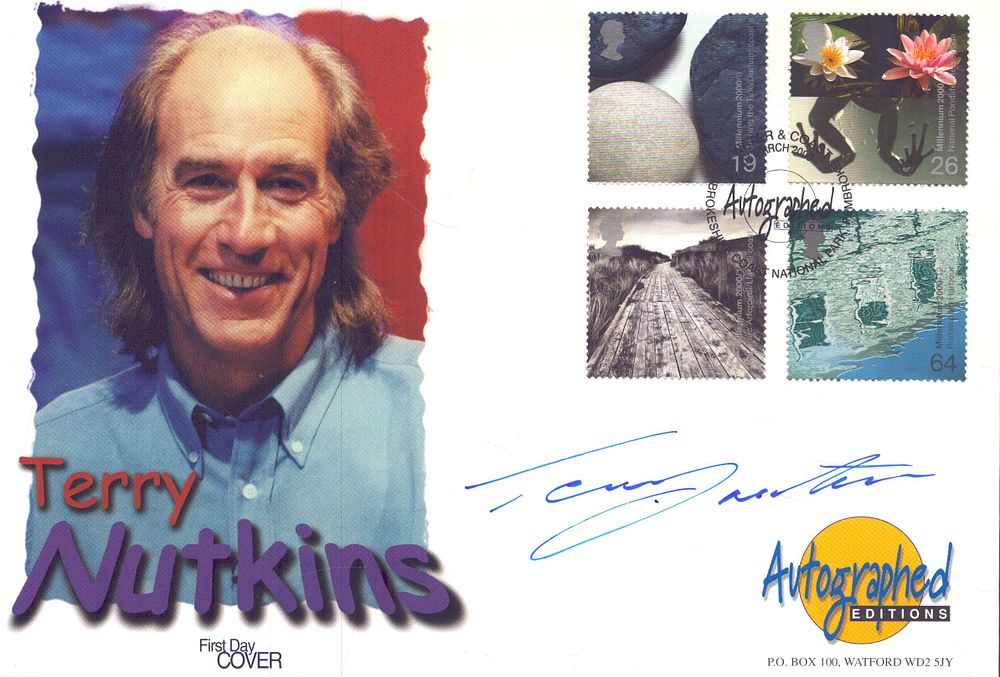Lot 597: Terry Nutkins signed Autographed FDC, stamped March 2000.