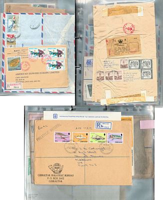 Registered Letter Worldwide Collection of 35 plus housed in a red Binder.