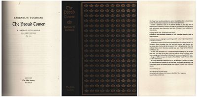 The Proud Tower (A Portrait of The World Before The War 1890-1914) Hardback Book. By Barbara W. 