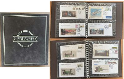Superb Benham’s Silk Catchet Railways FDCs Collection of 40. Complete Set.