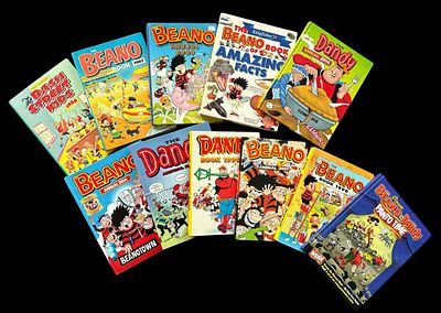 Beano and Dandy hardback Annual collection. 11 in collection, Beano 1998, Beano 2007, Dandy 