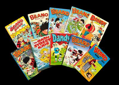 Comic hardback book Annual collection. 10 in collection, Dandy 1984, The Bash Street Kids 2000 