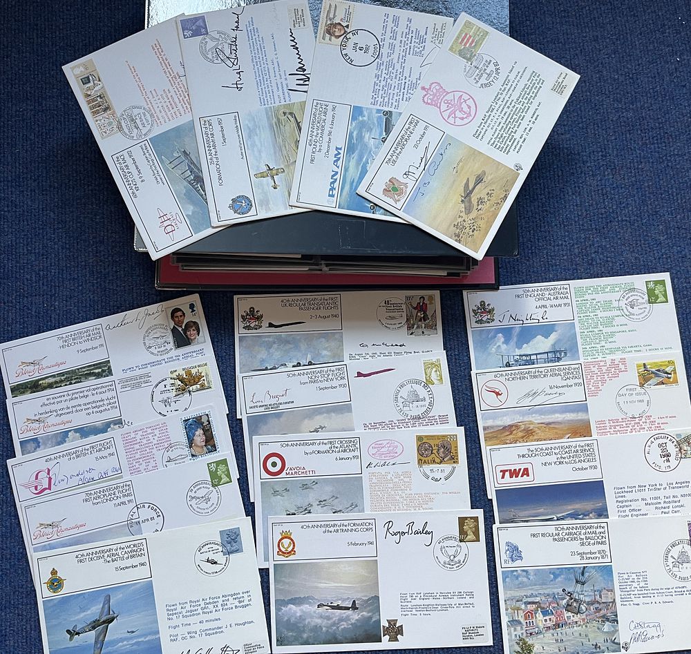 Lot 153: Military FDC signed FDC collection. Signed by, Captain...