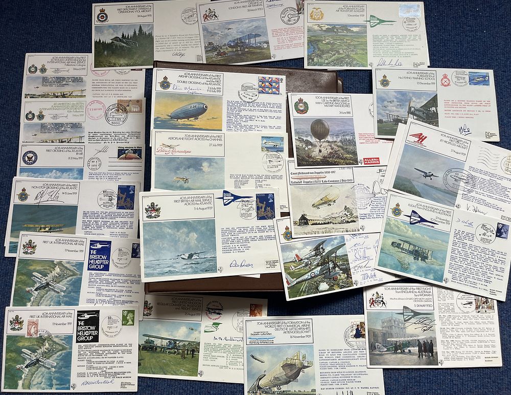 Lot 154: Military FDC collection signed and unsigned. Signed by,...