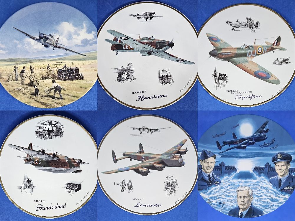 Lot 170: Military Plate Collection of 6 includes, Hurricane Victory...