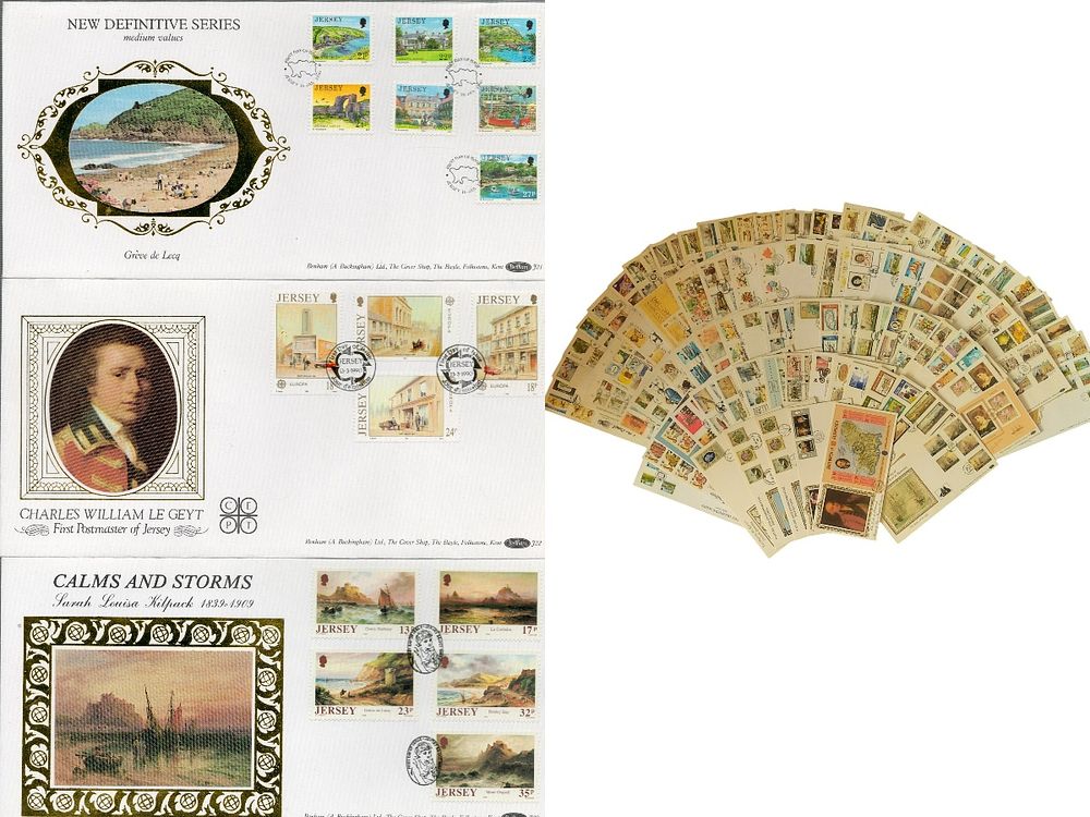 Lot 175: Benham FDC Jersey/Guernsey collection 80+ covers subjects include...