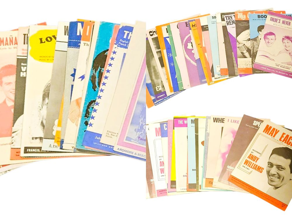 Lot 180: Music unsigned sheet music collection. Love Letters in...