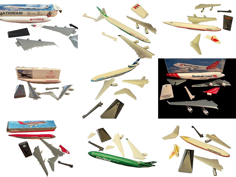 Lot 195: Collection of 9 model Airplanes, Sabena Belgian World...