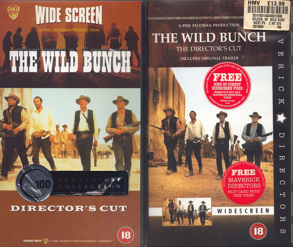 Lot 214: VHS The Wild Bunch Collection of 2.