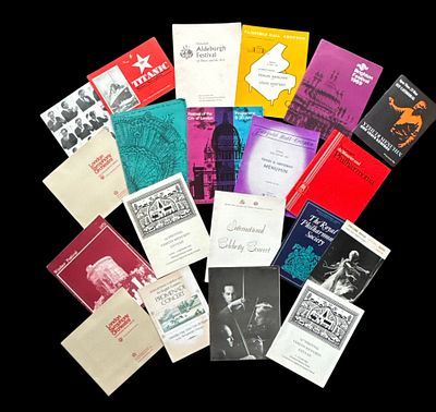 Lot 228: Entertainment programme and Souvenir collection. Bath Festival Orchestra,...