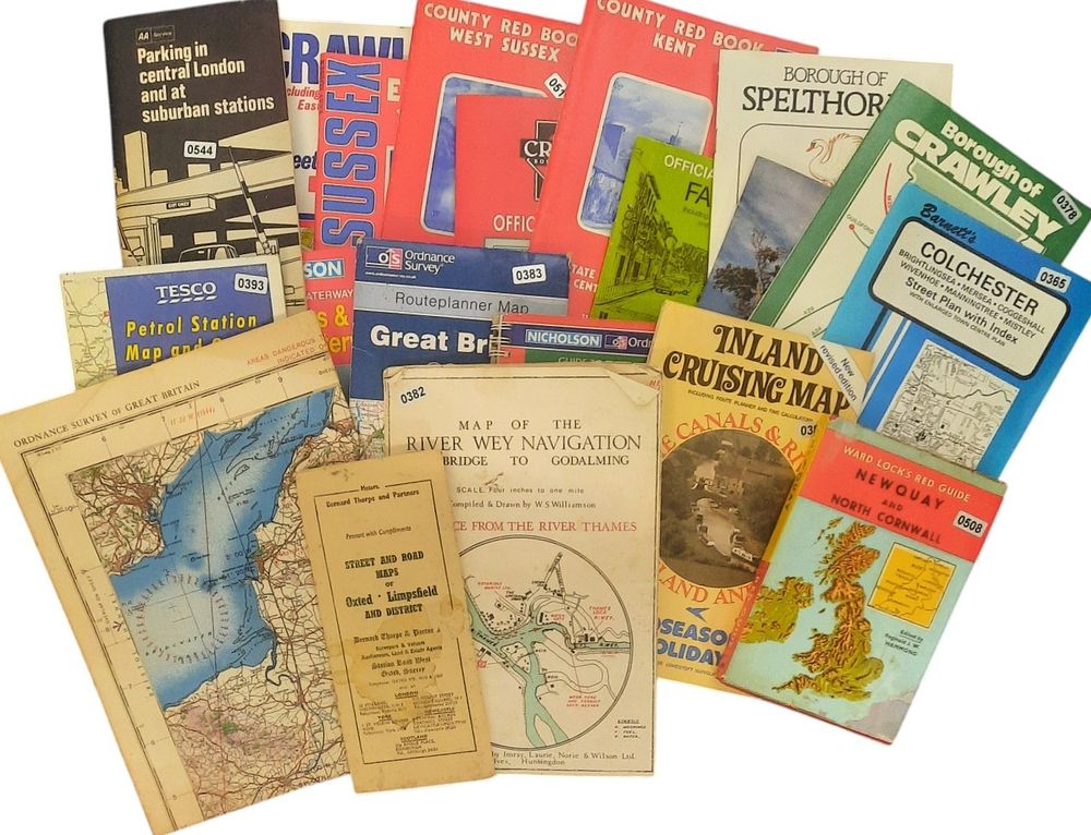Lot 237: Collection of Street Maps, Waterways and Ordnance Surveys...