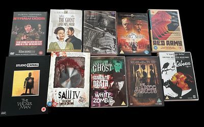 Lot 244: DVD Collection. Saw IV Extreme Edition, The Wicker...