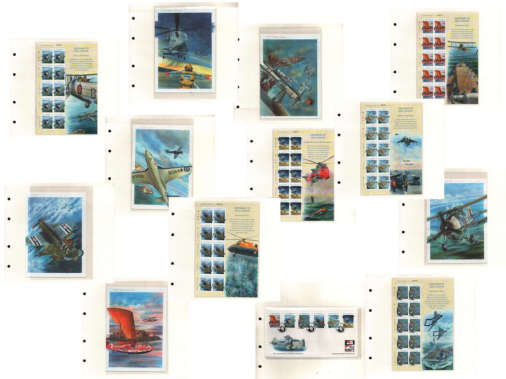 Lot 367: Guernsey Post(FLY NAVY) in binder includes 1xFDC 6...