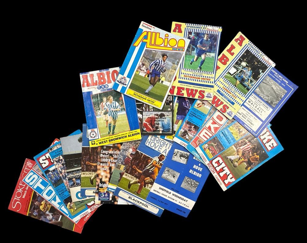 Lot 384: Football programme collection. Stoke City 1986, Albion 1992,...