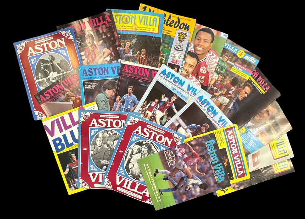 Lot 385: Football programme collection. Aston Villa 1987, Aston Villa...
