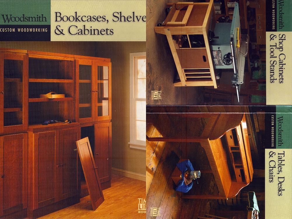 Lot 455: Woodsmith Custom Woodwork book collection of three books,...