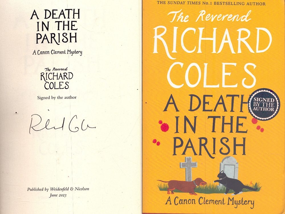 Lot 469: Richard Coles signed A Death in the Parish...