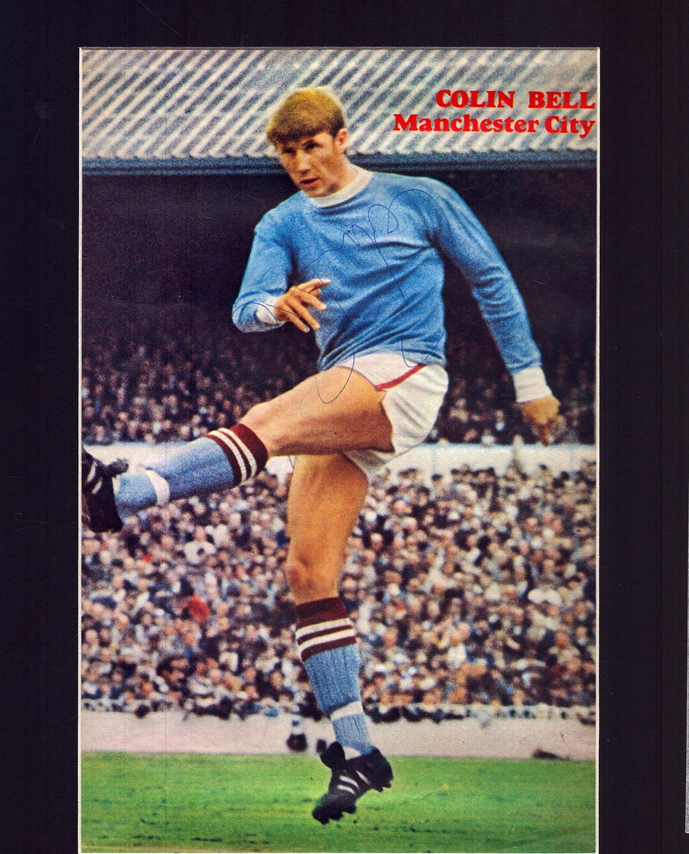 Lot 289: Football Colin Bell signed 14x10inch overall mounted colour...