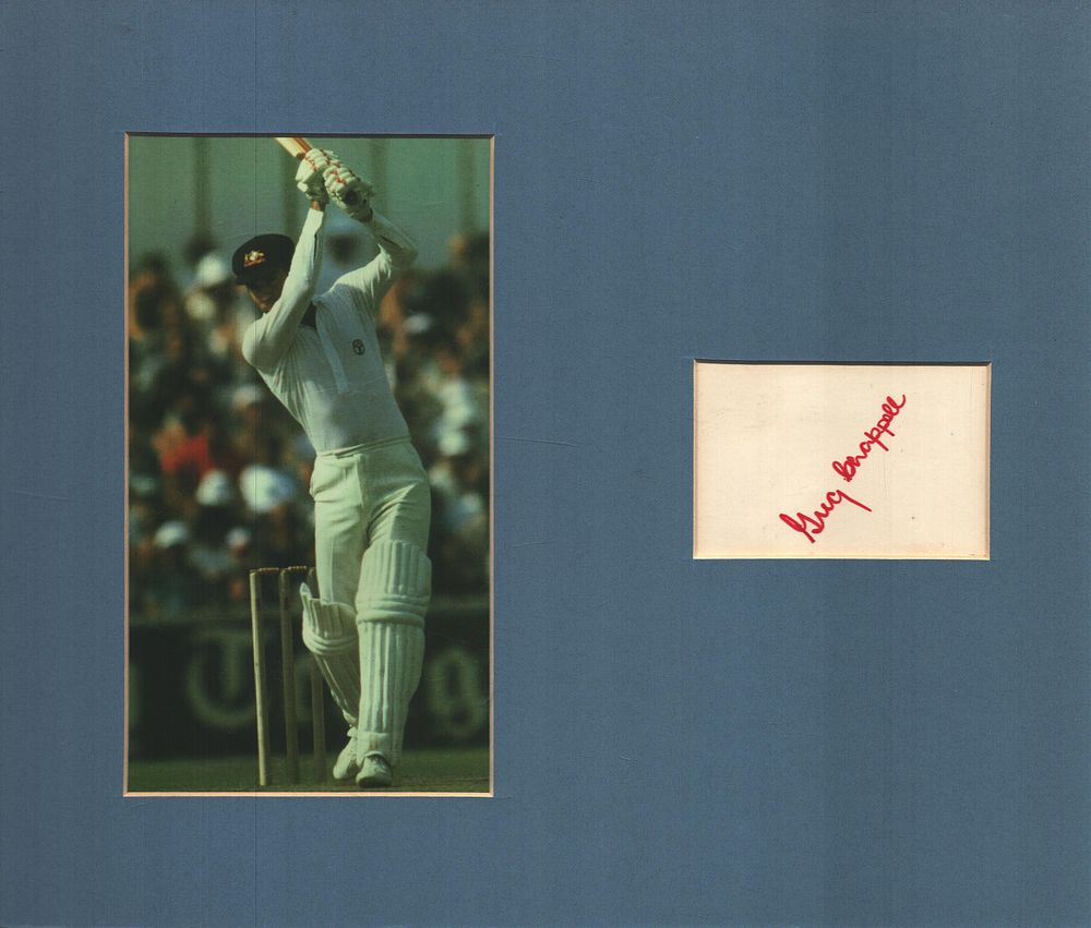 Lot 295: Cricket Greg Chappell signed small signature piece display...