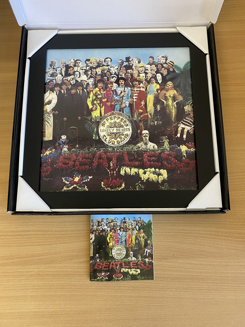 Lot 306: The Beatles framed image of Sgt Peppers Lonely...