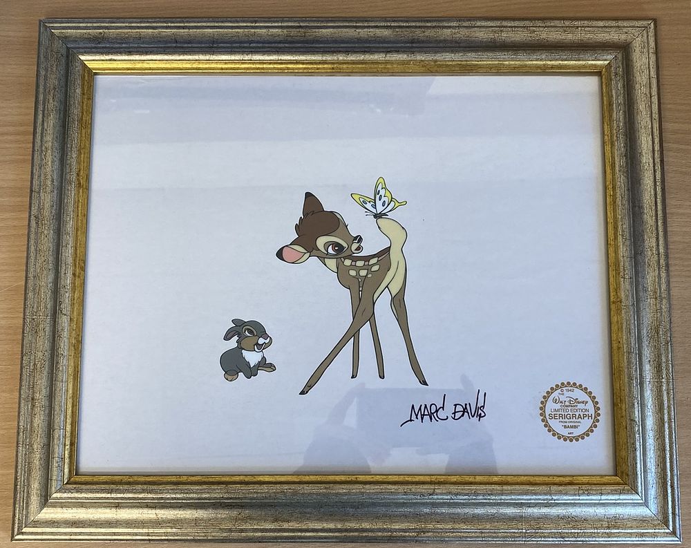 Lot 317: Bambi from Walt Disney, signed by Marc Davis,...