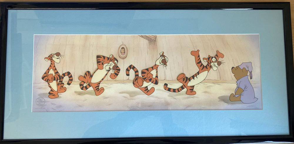 Lot 329: Tigger from Walt Disney frame, limited edition, 32x16inch.