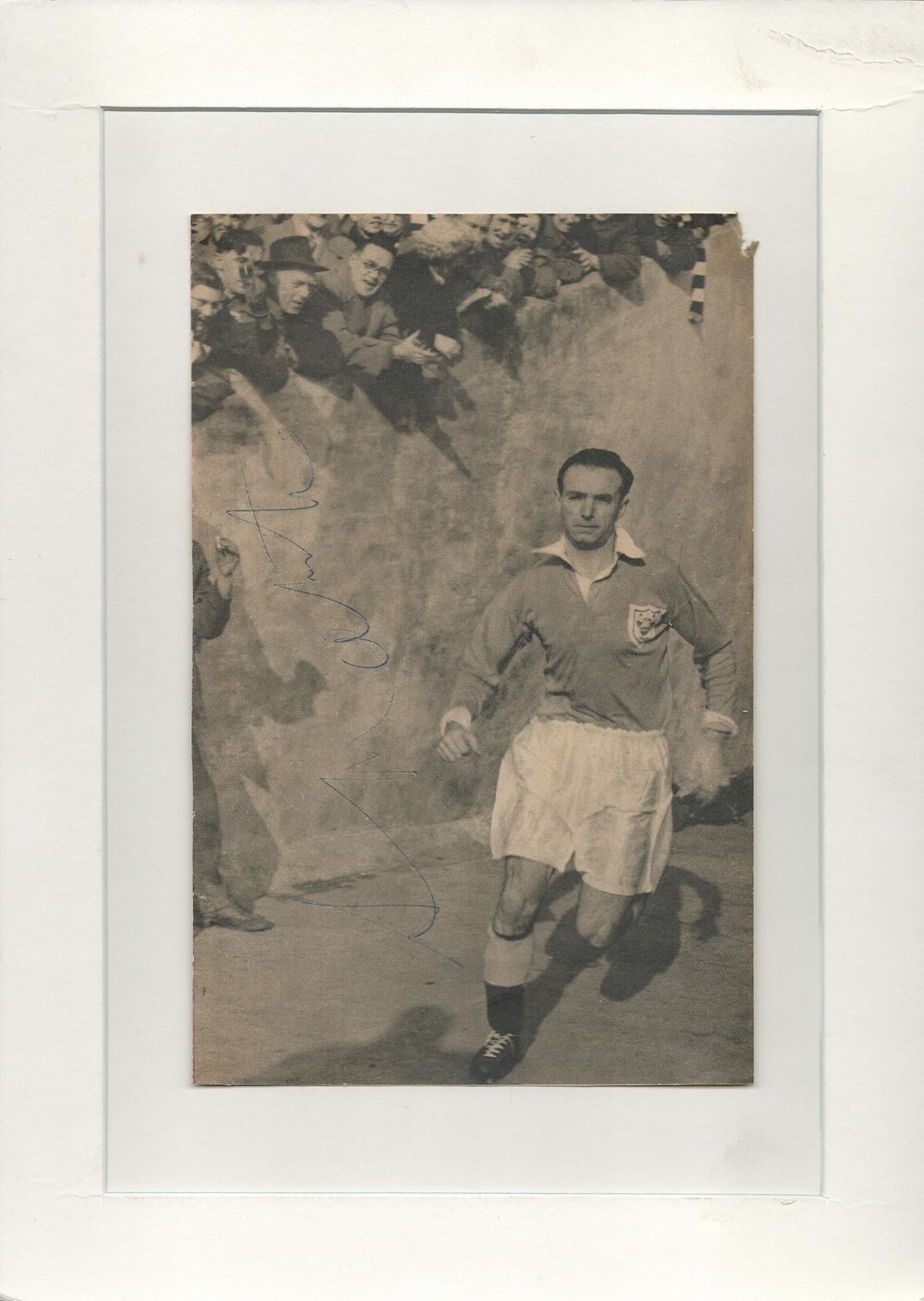 Lot 462: Football Stanley Mathews signed 14x10inch overall mounted black...