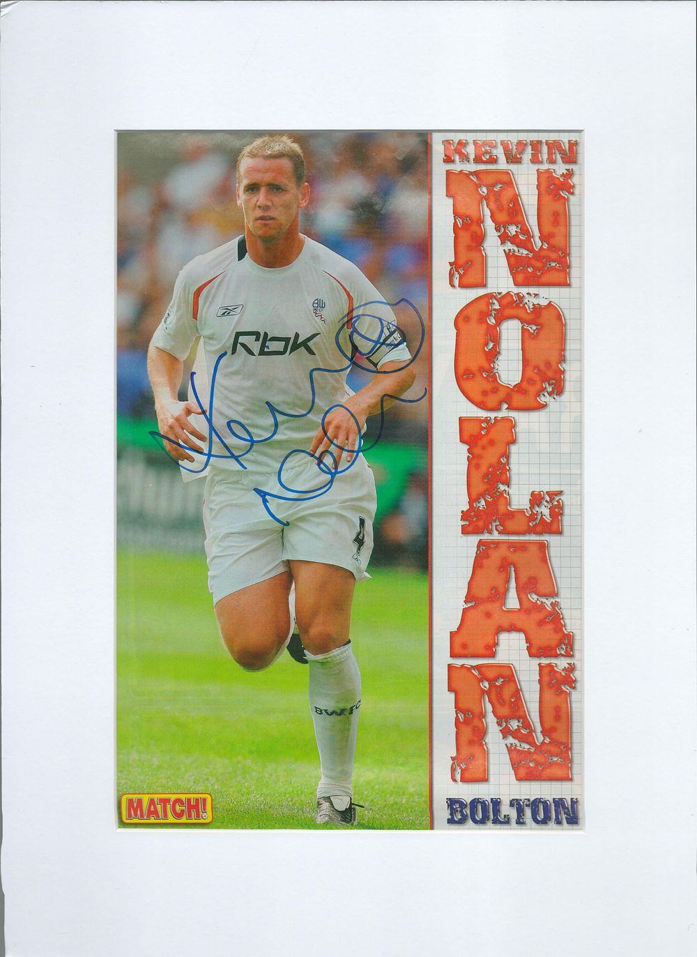 Lot 468: Football Kevin Nolan signed 16x12inch mounted Bolton Wanderers...