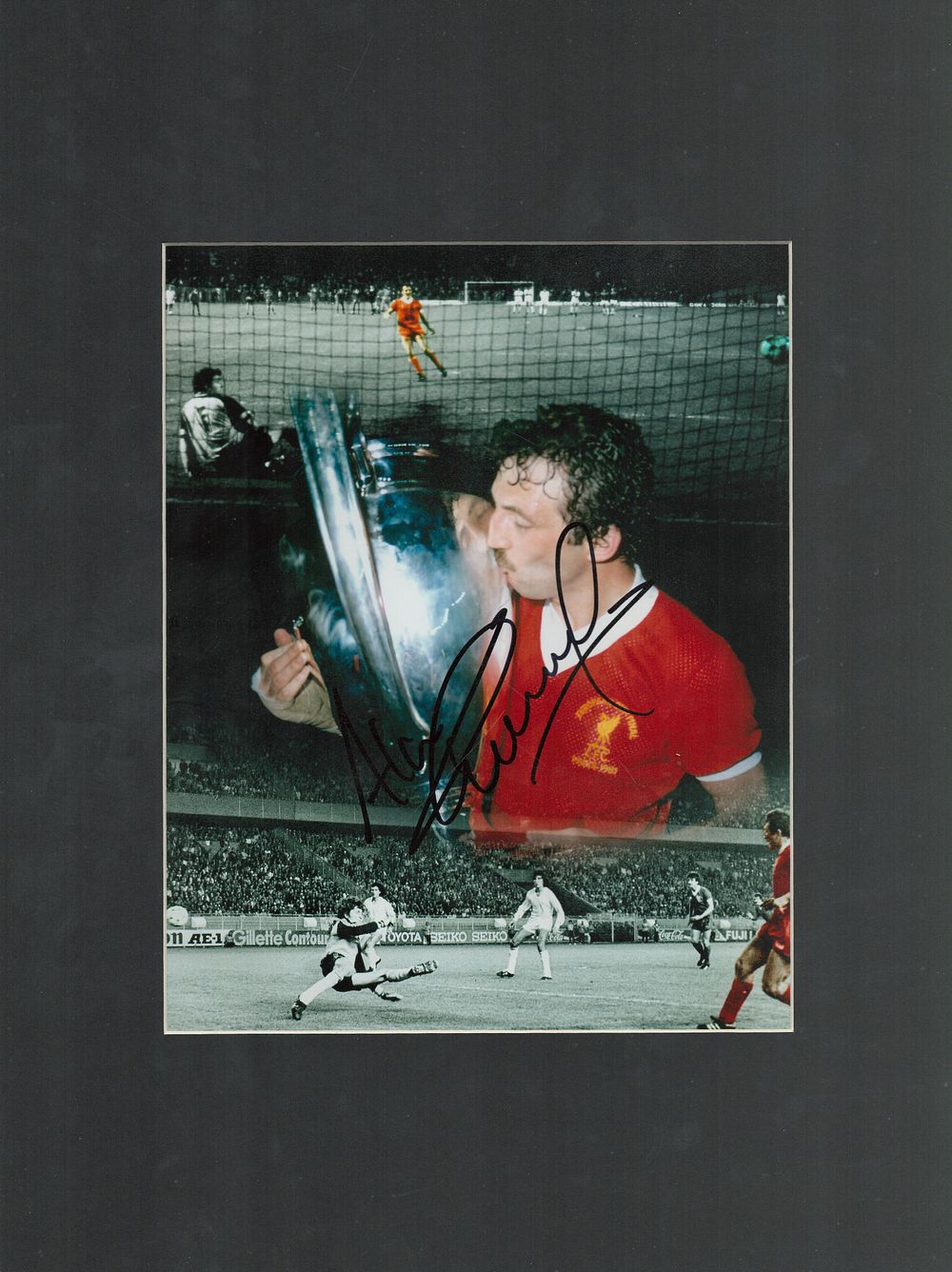 Lot 480: Football Alan Kennedy signed 16x12inch colourised montage photo.