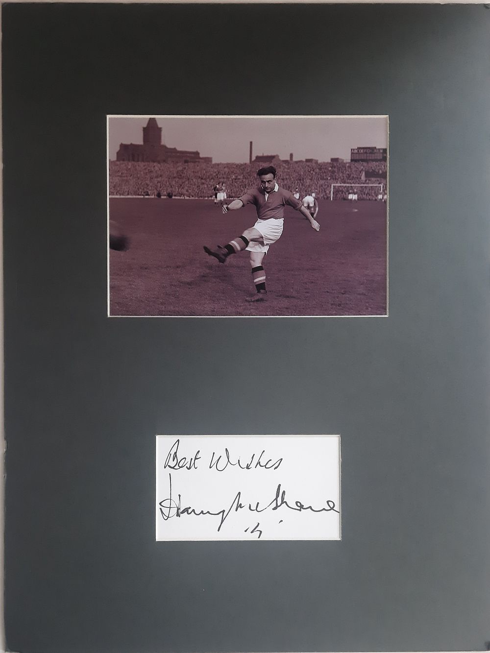 Lot 482: Football Harry McShane 16x12inch overall mounted signature display...