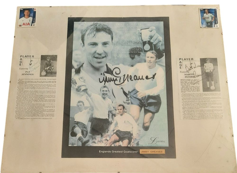 Lot 497: Tottenham Hotspur Legends 24x20 mounted signature display include...