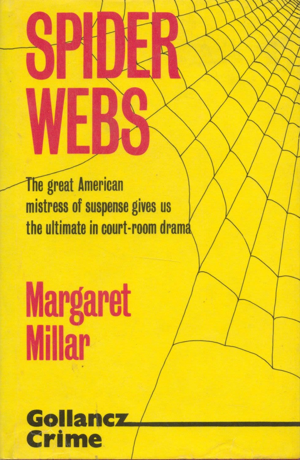 Lot 703: Margaret Millar Spider Webs Fine with complete Dust...