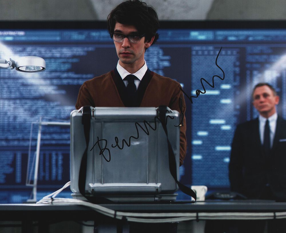 Lot 161: BEN WHISHAW Actor signed Skyfall James Bond 8x10...
