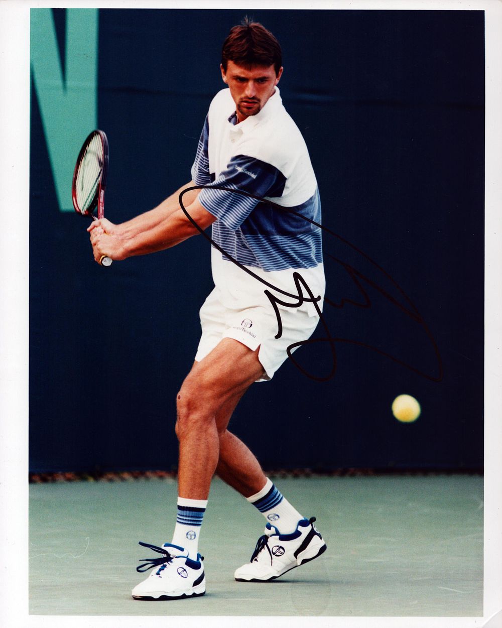 Lot 174: GORAN IVANISAVIC signed Tennis 1996 Press 8x10 Photo...
