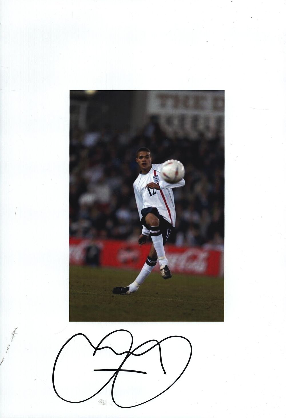 Lot 180: JERMAINE JENAS signed England 8x12 Photo .