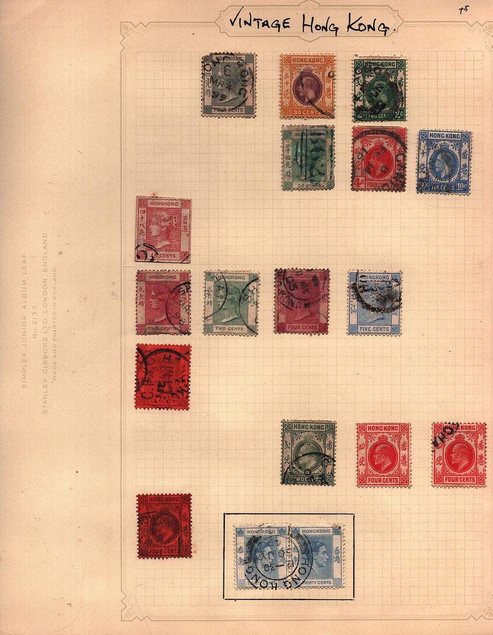 Lot 236: Stamps Collection 15 plus nice vintage page of...
