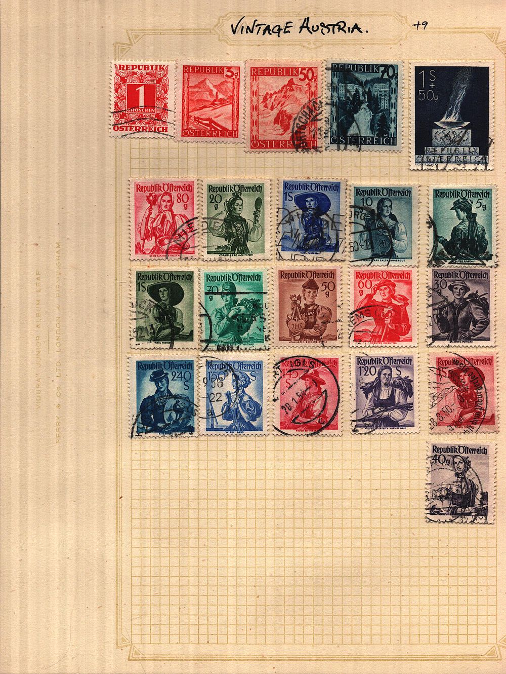Lot 240: Stamps collection 20 plus Album page used vintage...