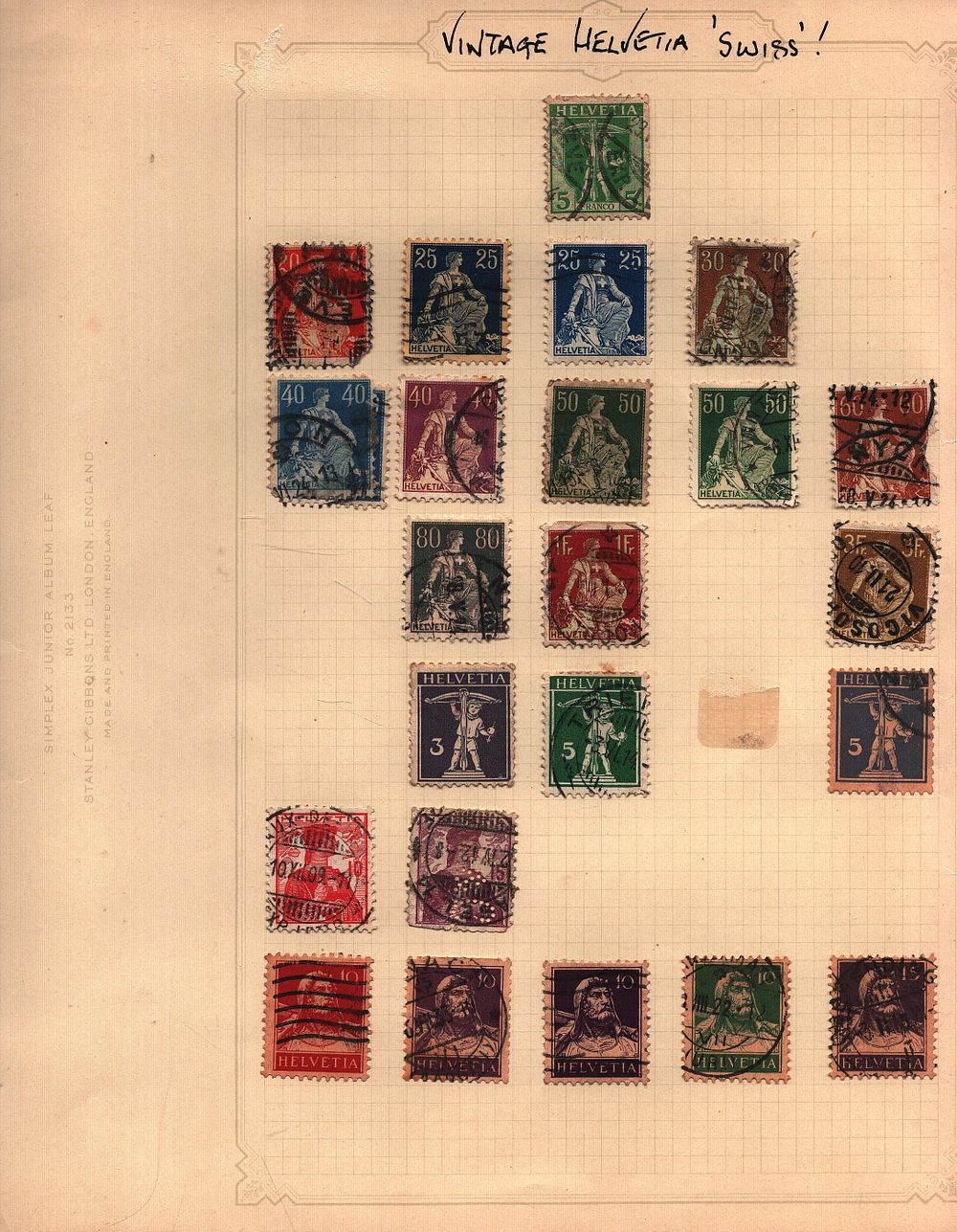 Lot 241: Stamps collection 20 plus Album page used vintage...